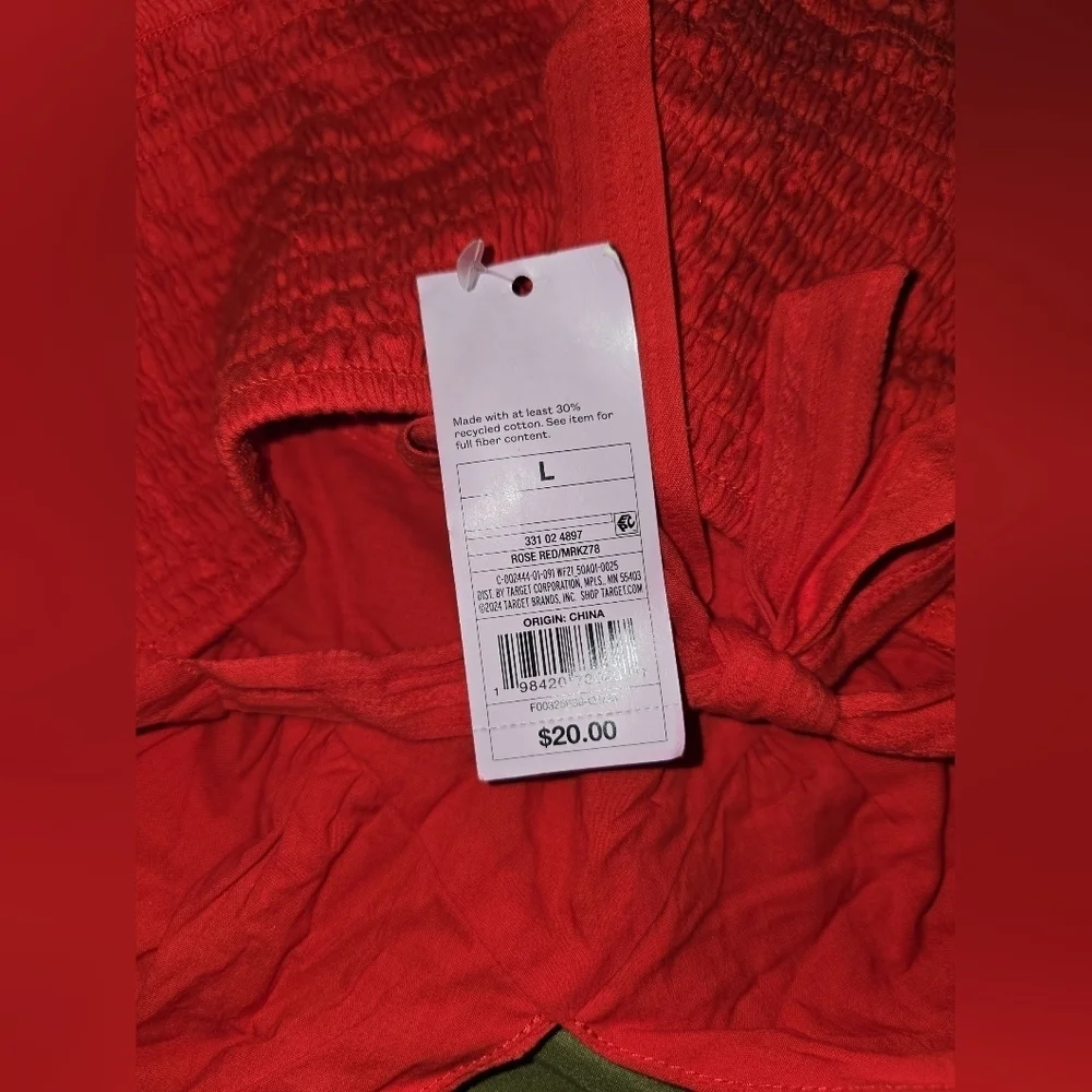 Womens Wild Fable Red Halter Blouse, Large, NWT!!!